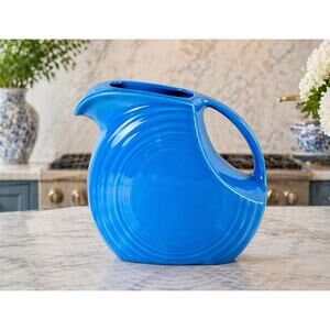 Fiesta Original Turquoise Disc Pitcher Homer Laughlin Fiestaware USA